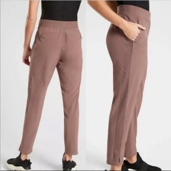 Women's 2 Athleta Brooklyn Ankle Pants Mineral Brown - Picture 2 of 11